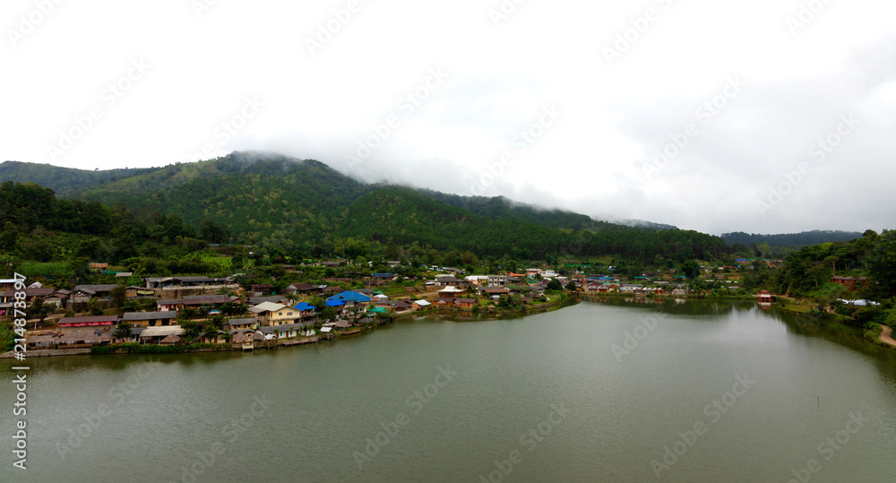 Fototapeta premium Mae Aw or Rak Thai Village in Pai district, a Chinese settlement in Mae Hong Son province, Northern Thailand.