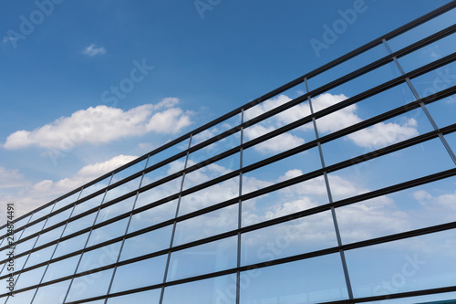 glass curtain wall closeup