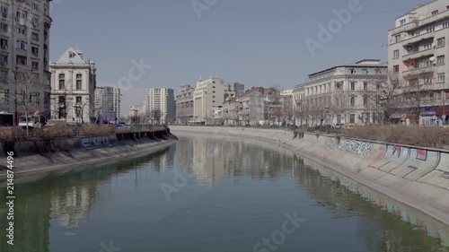 The dambovita river in Bucharest photo