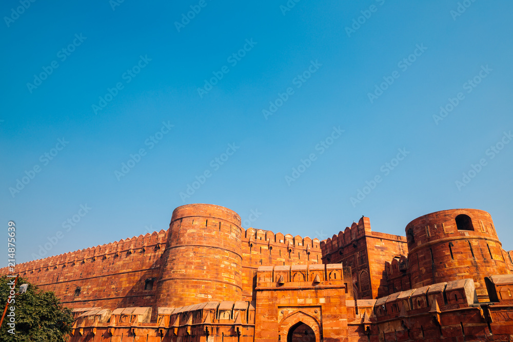 Agra Fort historical architecture in Agra, India