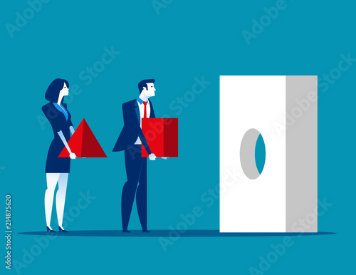Business team and problem solving. Concept business vector illustration. Issue, Teamwork.