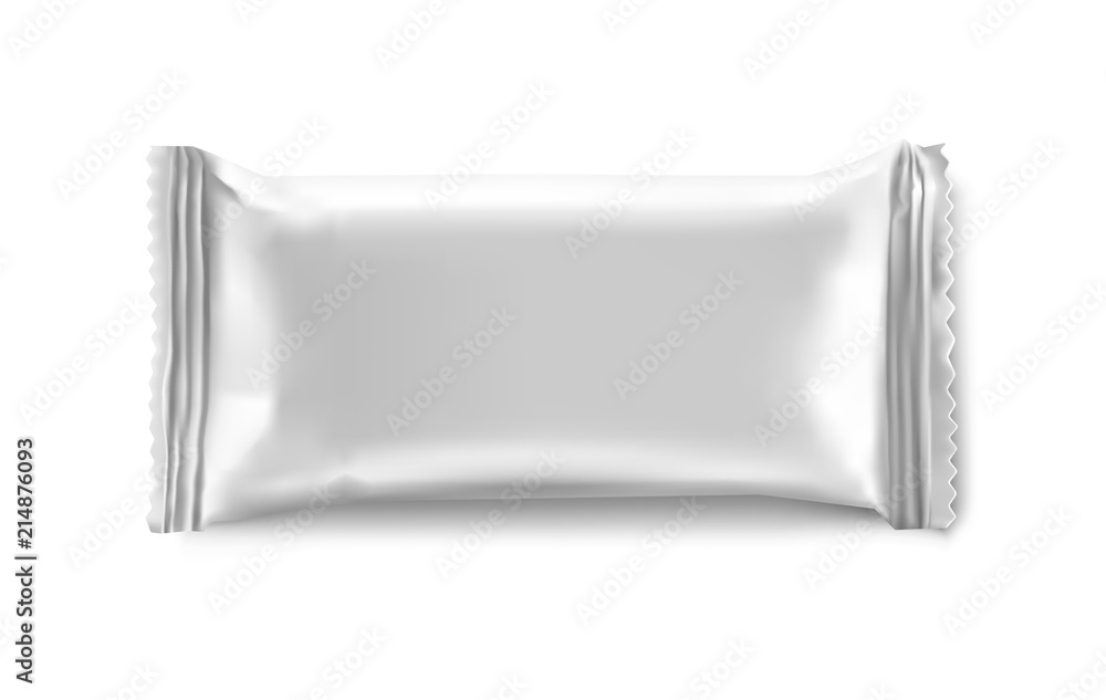 Flow pack with realistic transparent shadows isolated on white background. Vector illustration ready for your design. EPS10. Flow pack with realistic transparent shadows isolated on white background. Vector illustration ready for your design. EPS10.