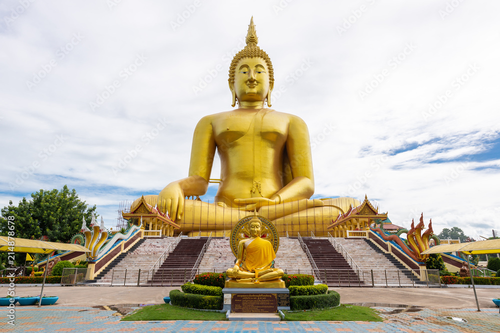 Big Golden Buddha statue at Wat Muang Temple angthong province Big Golden Buddha statue at Wat Muang Temple angthong province