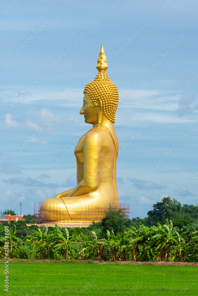 Big Golden Buddha statue at Wat Muang Temple angthong province Big Golden Buddha statue at Wat Muang Temple angthong province