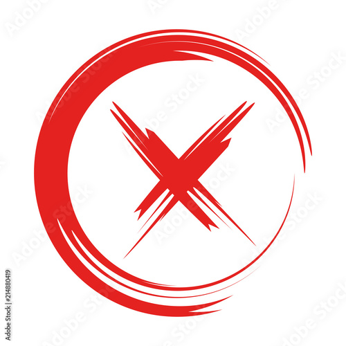 red wrong mark, cross sign