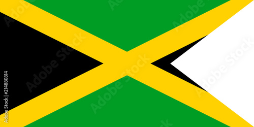 Flag of Jamaica. Symbol of Independence Day, souvenir soccer game banner, language button , icon.