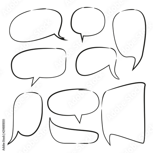 hand drawn speech bubble