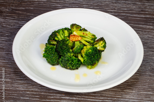 Tasty broccoli with oil