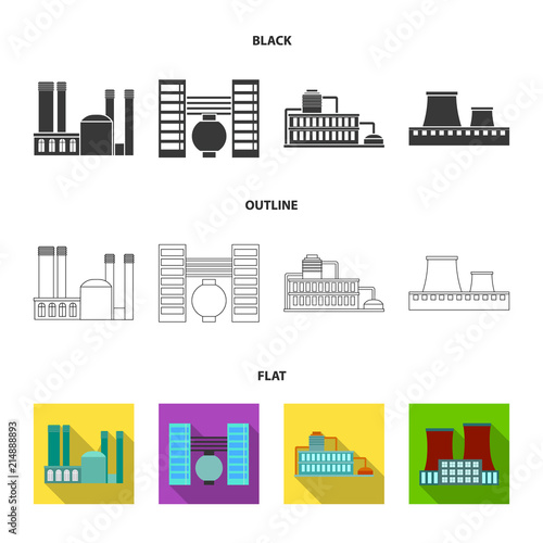 Industry, production.Factory set collection icons in black,flat,outline style vector symbol stock illustration web.