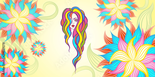 Vector illustration for online stores, beauty salons, hairdressers, brochure, discount voucher, web banner.