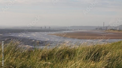 Industrial Seascape, Port Talbot, South Wales, Kenfig Sand Dunes photo