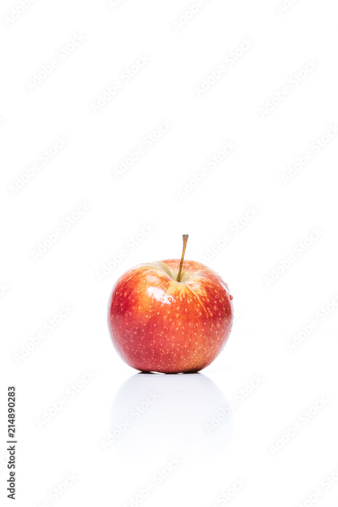 close up view of fresh apple isolated on white close up view of fresh apple isolated on white