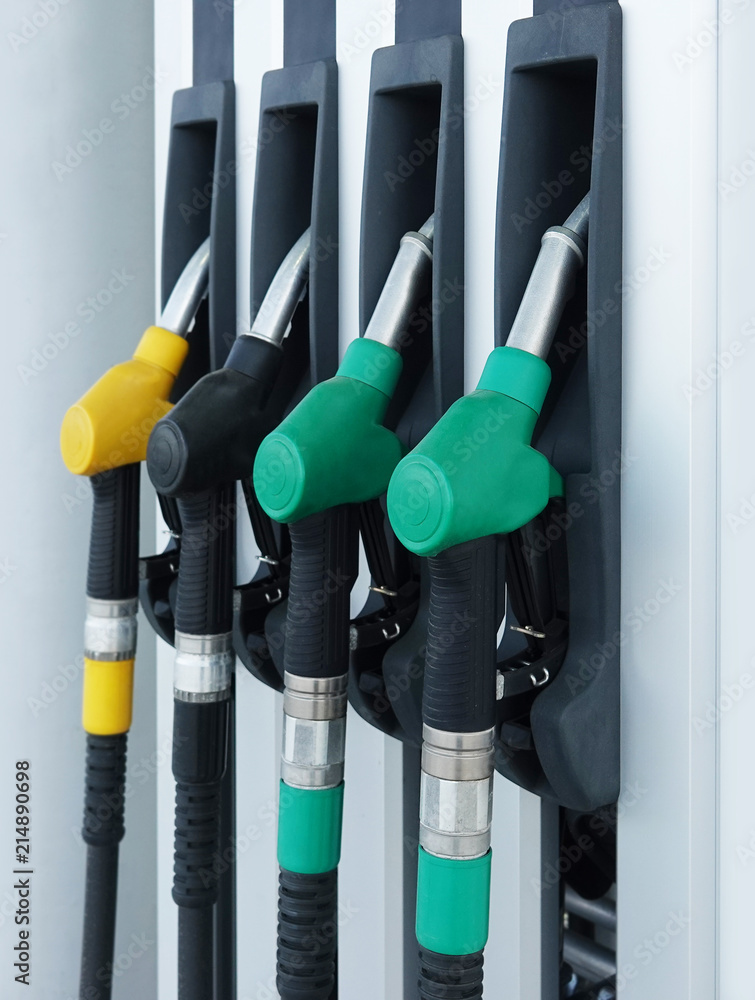 Gasoline pistols pump gun fuel nozzles dispenser refueling petrol filling station Gasoline pistols pump gun fuel nozzles dispenser refueling petrol filling station