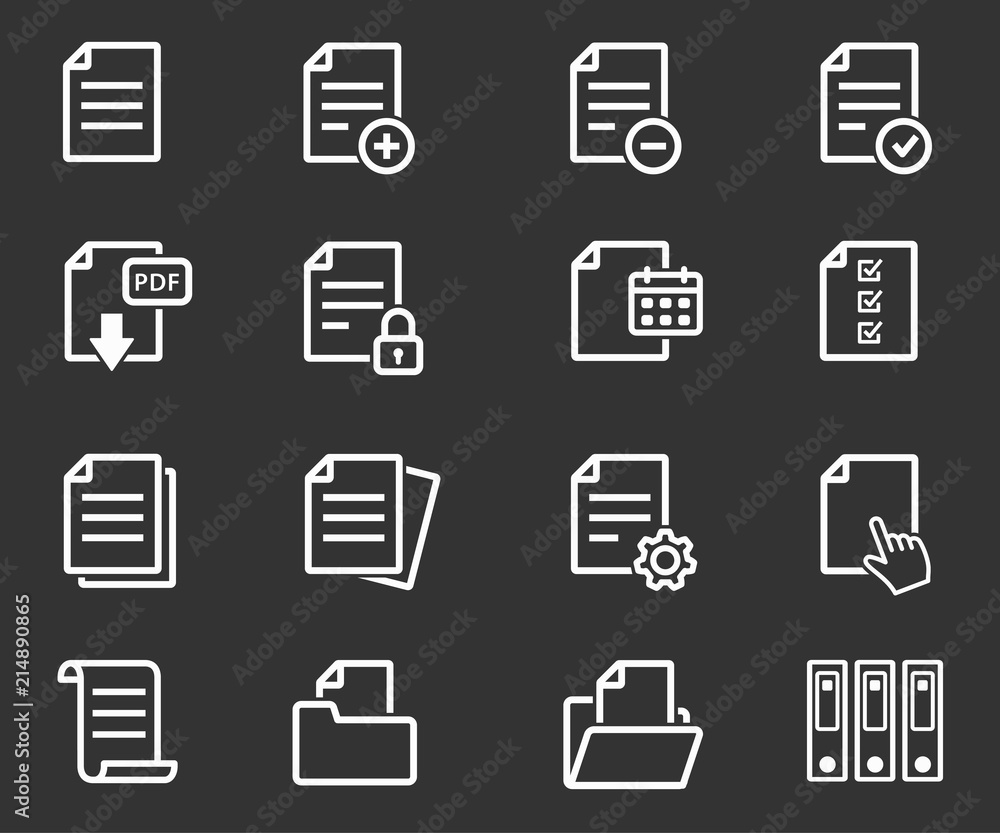 Document vector icon. Document vector icon.