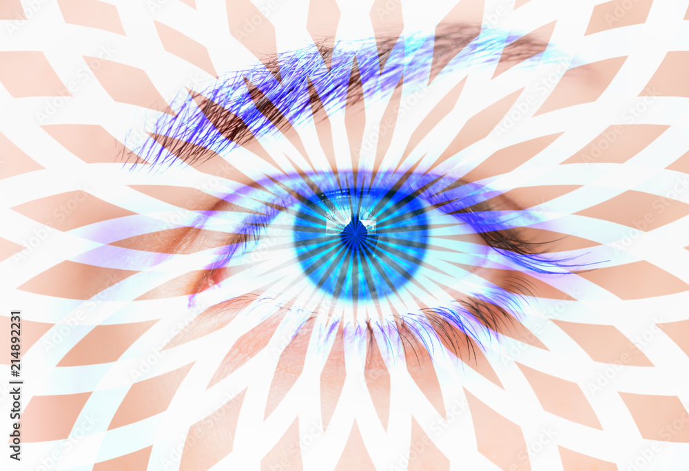 Hypnosis Spiral in eye with vertigo