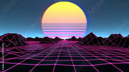 80's retro Landscape vj loops