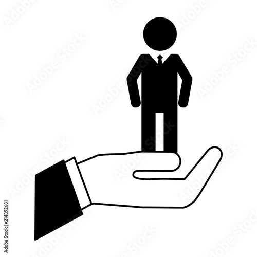 hand with masculine gender silhouette