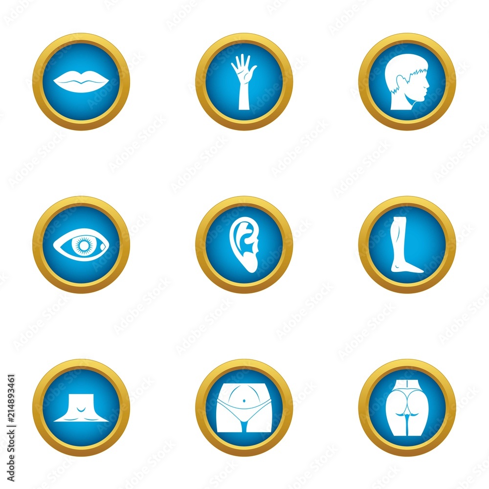 Beautiful skin icons set. Flat set of 9 beautiful skin vector icons for web isolated on white background Beautiful skin icons set. Flat set of 9 beautiful skin vector icons for web isolated on white background