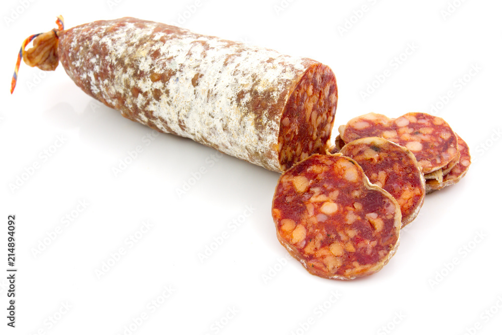 saucisson sec tranché