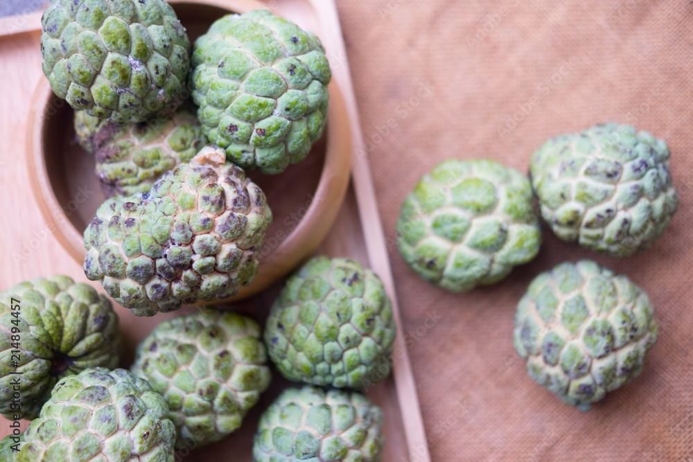 Many custard apple green Many custard apple green