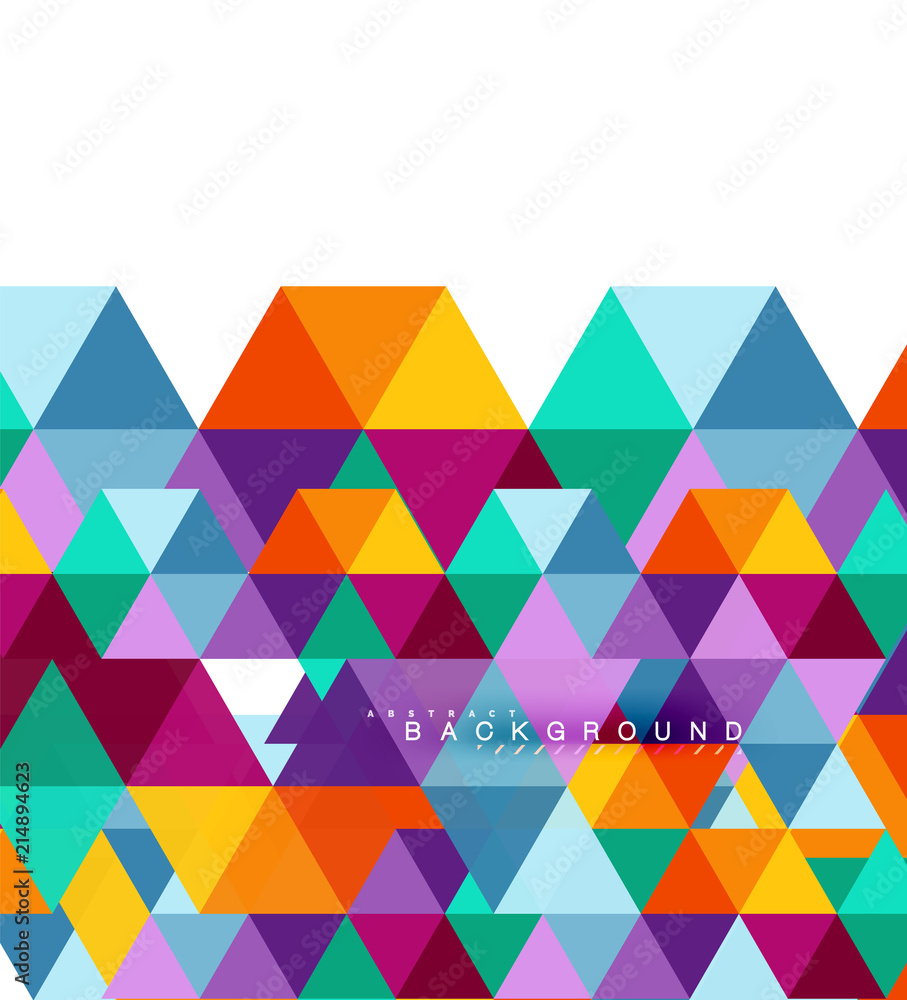 Multicolored triangles abstract background, mosaic tiles concept Multicolored triangles abstract background, mosaic tiles concept