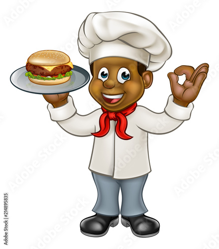 Chef Holding Burger