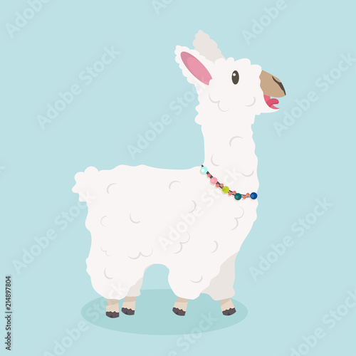 alpaca animal Vector illustration
