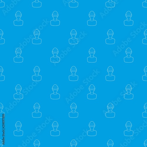 Theft pattern vector seamless blue repeat for any use
