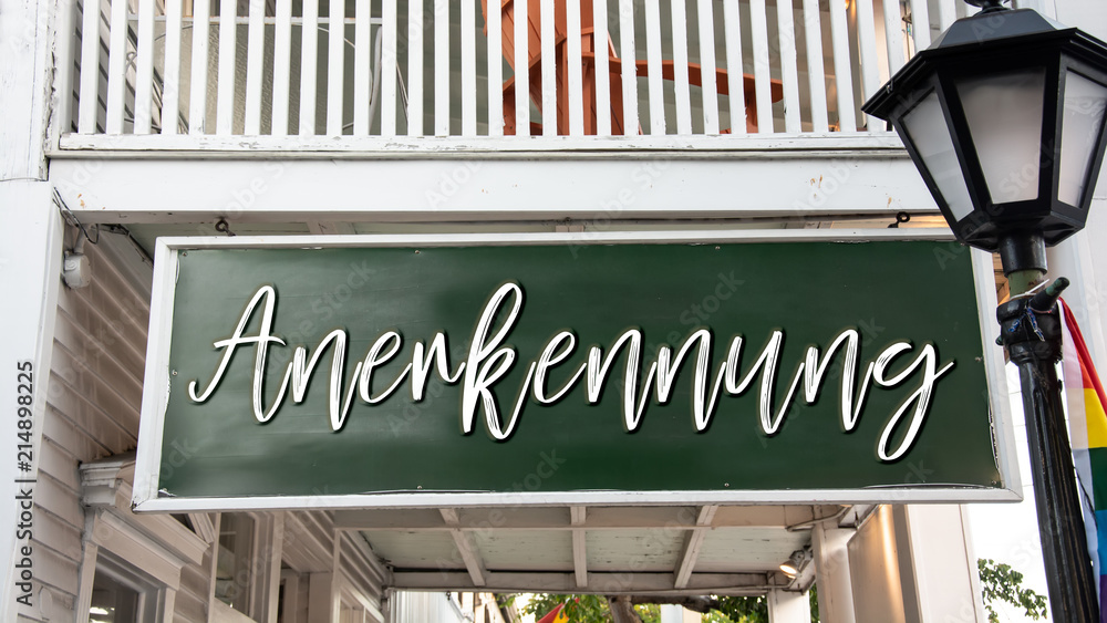 Obraz premium Schild 338 - Anerkennung