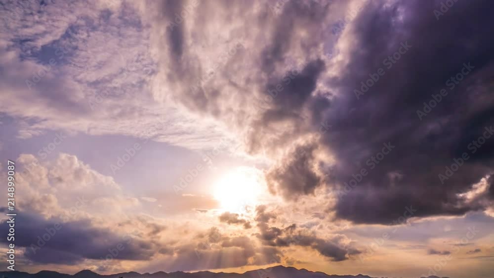 sunset and cloud sky time lapse , cloud moving and sun light 4K resolution video sunset and cloud sky time lapse , cloud moving and sun light 4K resolution video