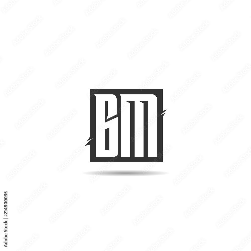 Initial Letter BM Logo Template Design