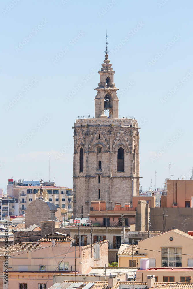 Micalet Tower in the Center of Valencia, Spain