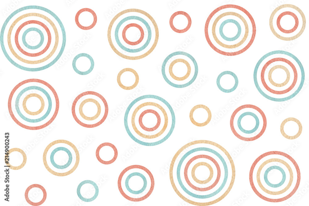 Watercolor circles pattern. Watercolor circles pattern.