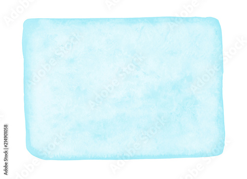 Set of light blue watercolor elements.