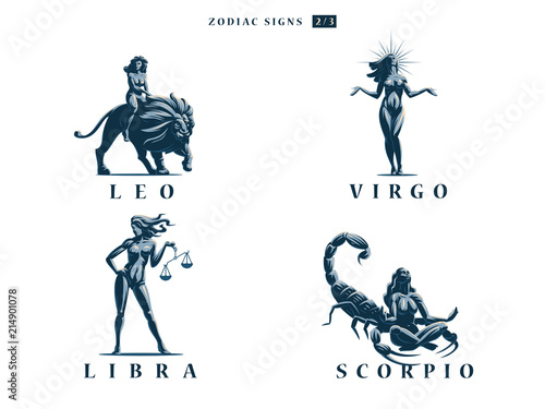 Zodiac signs. Vector illustration.