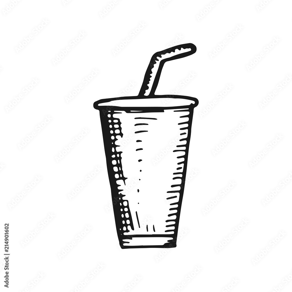 drink soda in a glass icon. isolated on white background