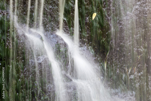 Running water on a cliff