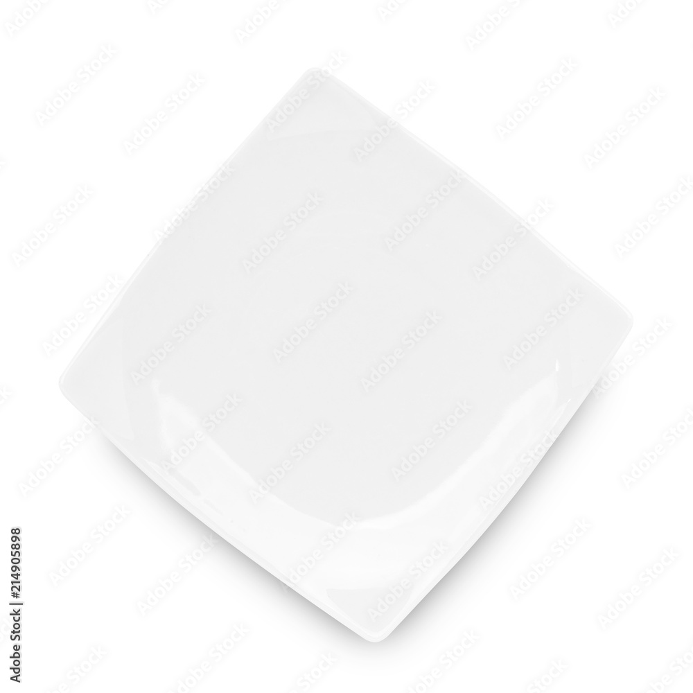 Square plate isolated on white background. Square plate isolated on white background.