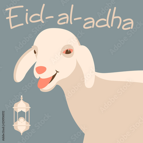 muslim holiday  kurban  bajram  eid al -adha vector illustration