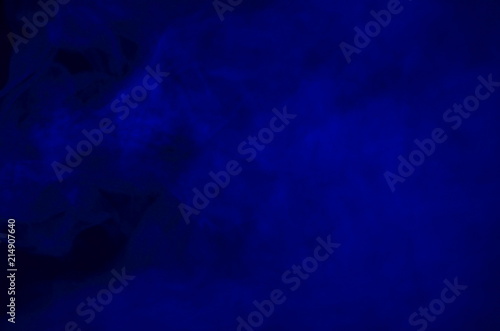 Abstract Form Blue Smoke Like Cloud Wave Effect On Black Background, Flowing © kowit1982