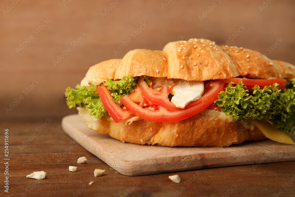 Croissant with vegetables Croissant with vegetables