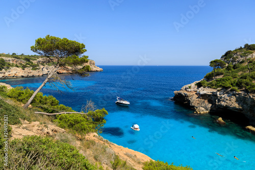Fototapeta Naklejka Na Ścianę i Meble -  The lagoon of Cala des Moro in Mallorca, Spain