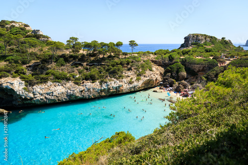 The beach of Cala des Moro in Mallorca  Spain