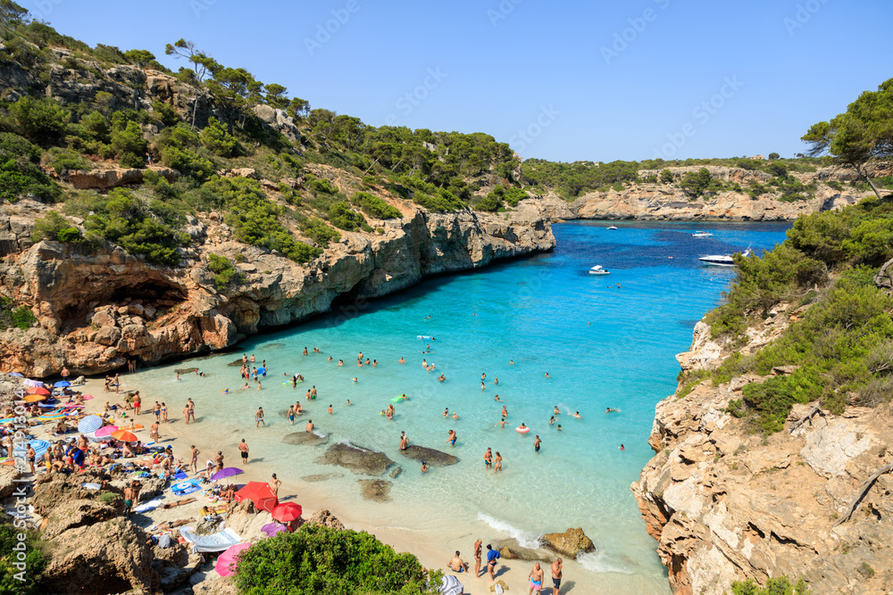 The beach of Cala des Moro in Mallorca, Spain