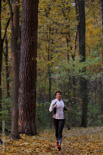 Full-length image of woman on morning run