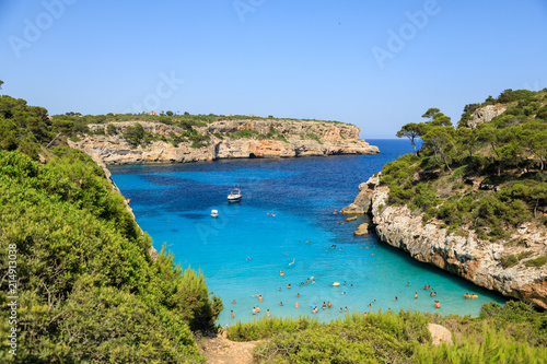 The beach of Cala des Moro in Mallorca  Spain