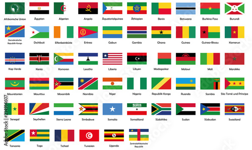 All National Flags Of African Union
