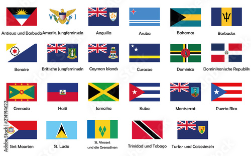 All National Flags Of Caribbean