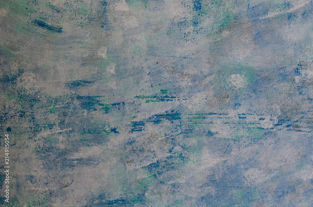 Abstract background blue, white, light green painted. (mixed color)