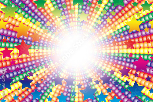 #Background #wallpaper #Vector #Illustration #design #free #free_size #charge_free #colorful #color rainbow,show business,entertainment,party,image  背景素材,カラフル,放射,集中線,虹色,レインボーカラー,打上花火,スターマイン,楽しい,パーティー